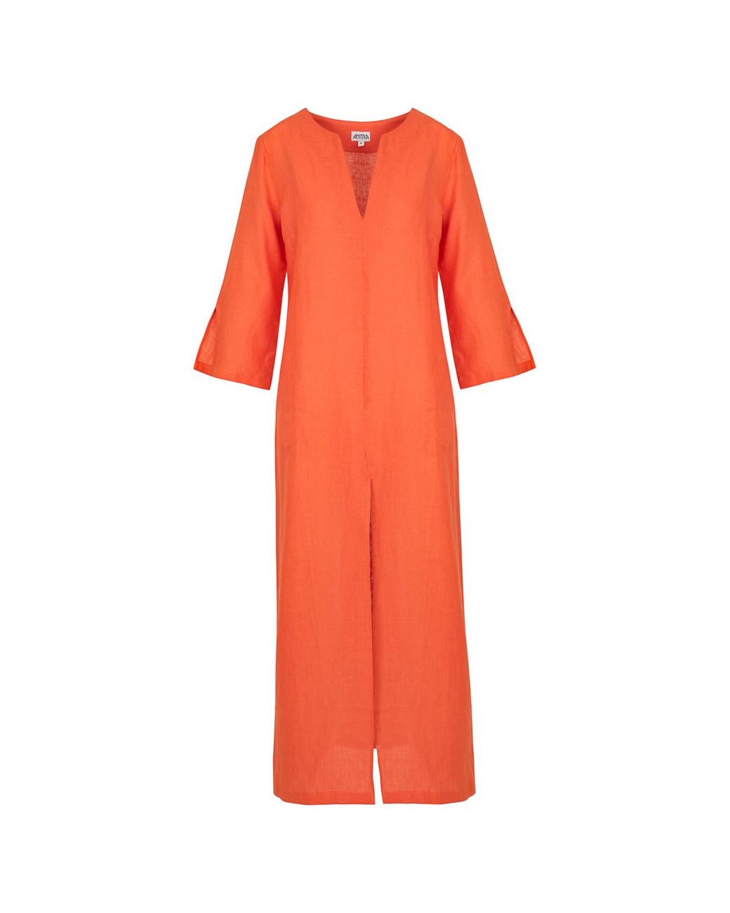 Antra Designs Red Maxi Linen Tangerine