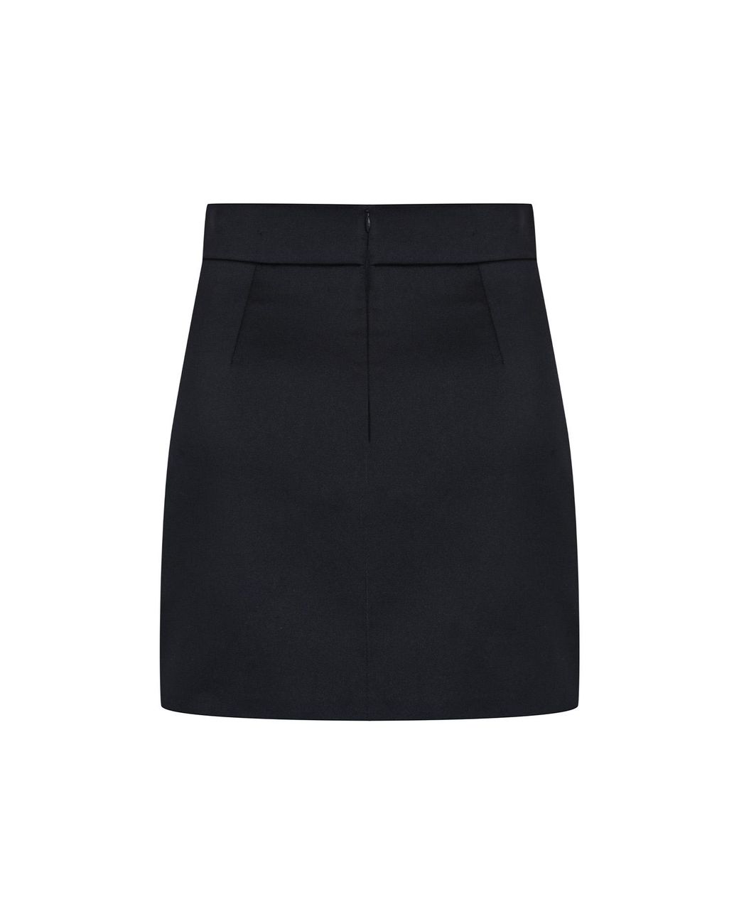 Malo Black Mini Satin Skirt
