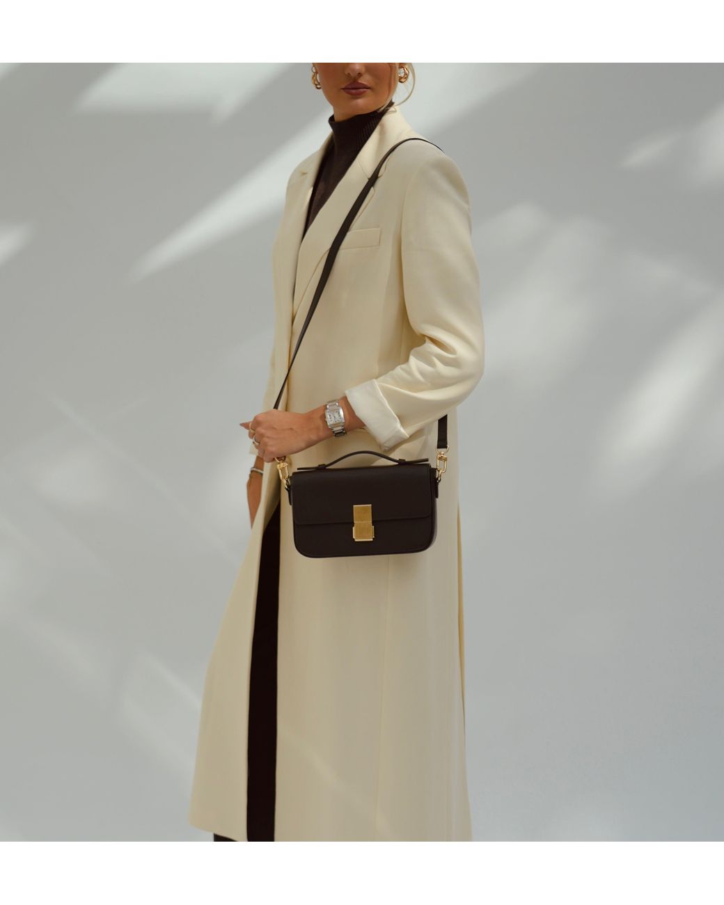 Apatchy London Black The Flora Chocolate Leather Bag