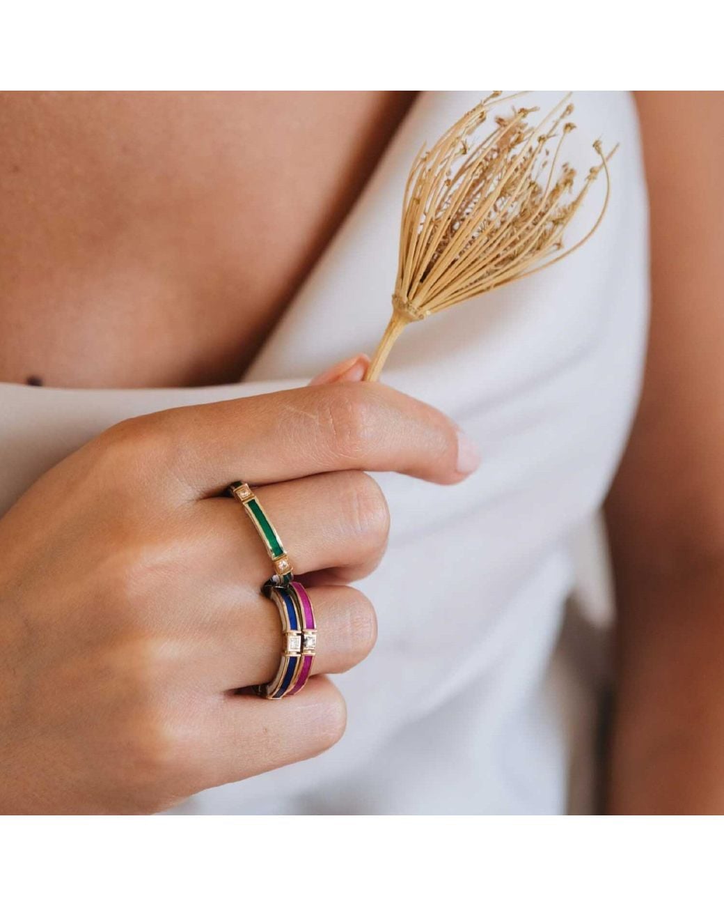 C|Nd|N by Candan Balto Blue Megaron & Nile Enamel Ring