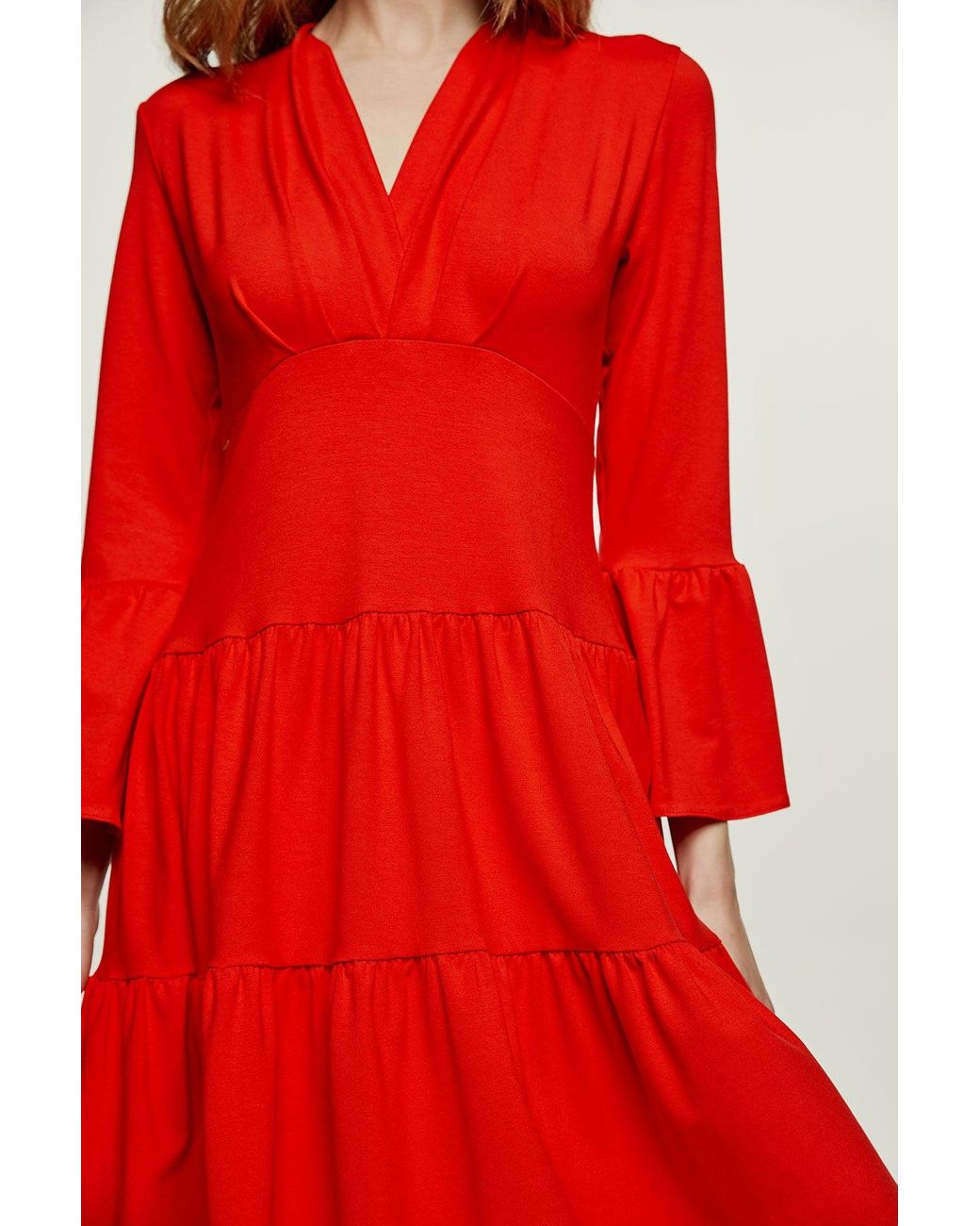 Conquista Jersey Tiered Dress