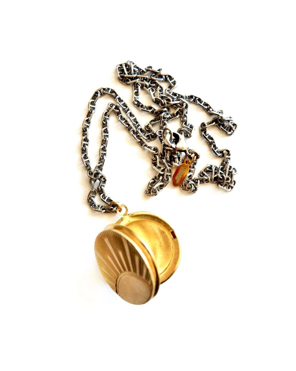 Persia Dona Jewelry Metallic Vintage Sunrise Locket Necklace