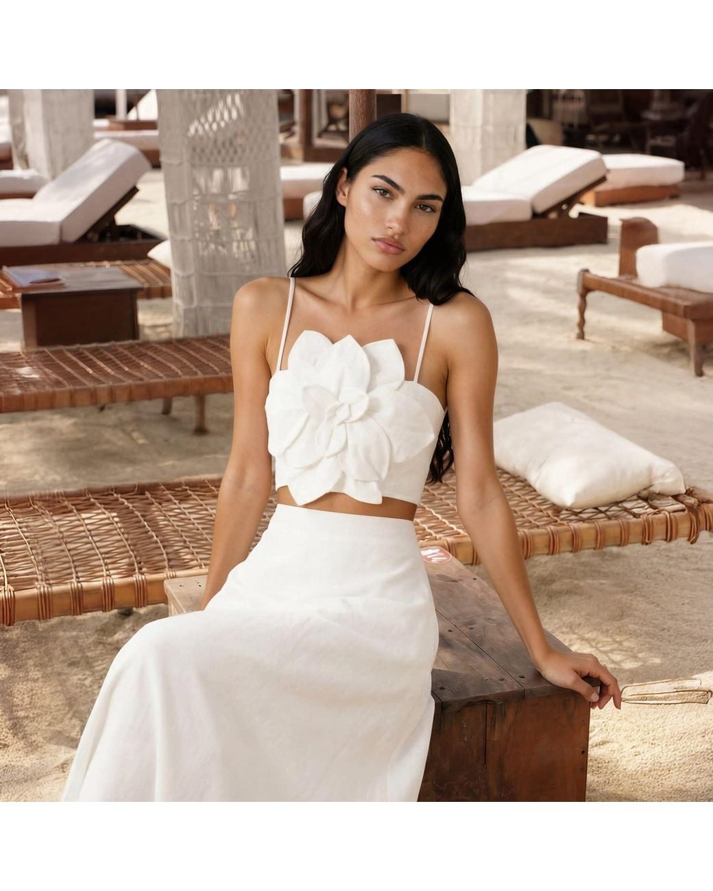 Yumi Kim White Sahara Linen Top