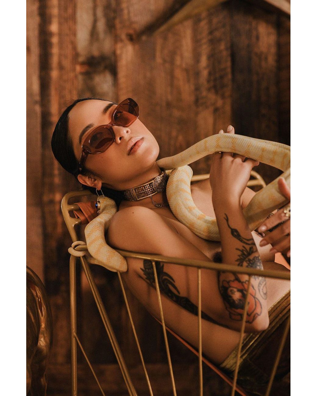 We the Stars Brown Nefertiti Sunglasses