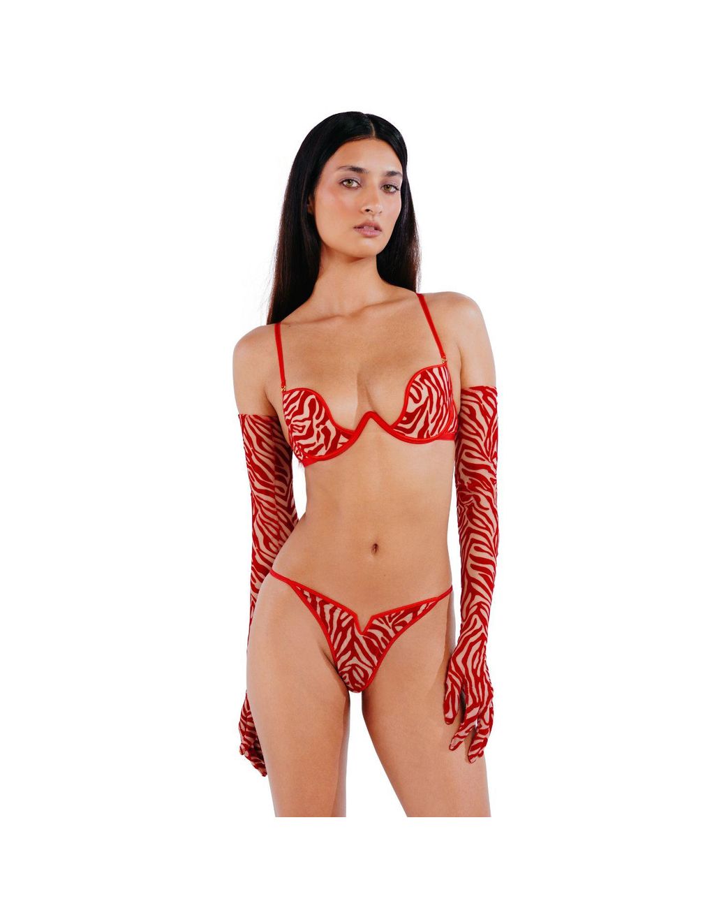 Perilla Lingerie Red Kylie Thong