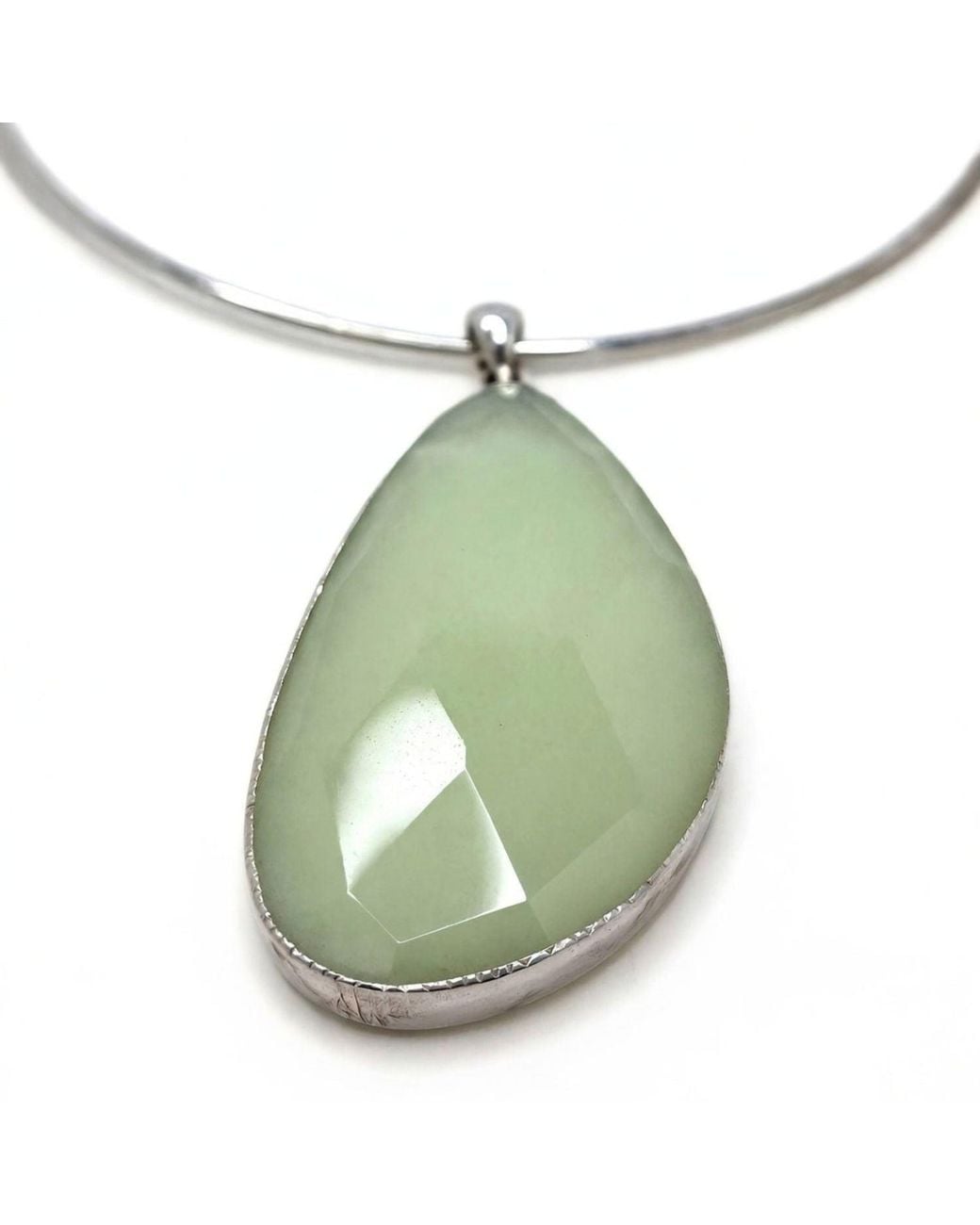 Jaredjamin Metallic Afterglow Celadon Pendant Necklace