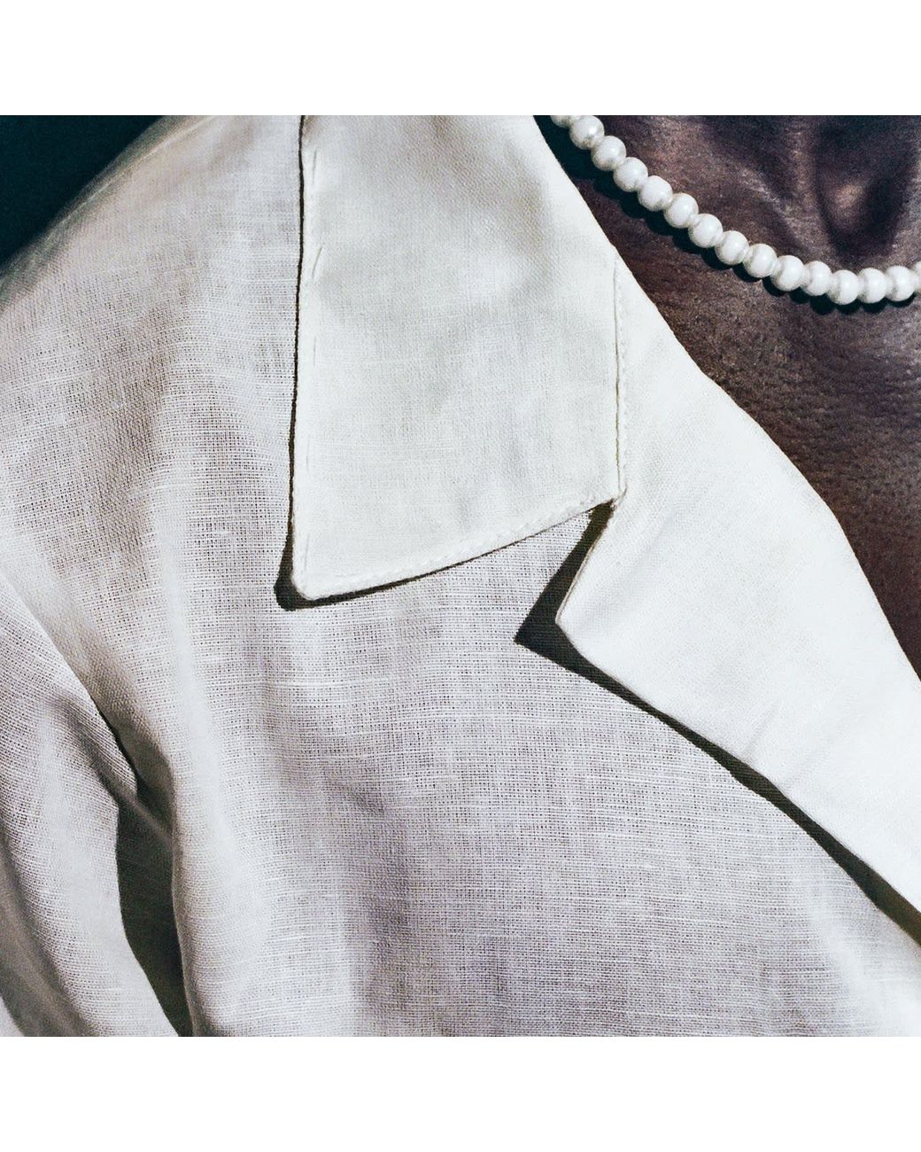 Maison Louis White Linen Cotton And Handpainted Eyes Havana Shirt for men