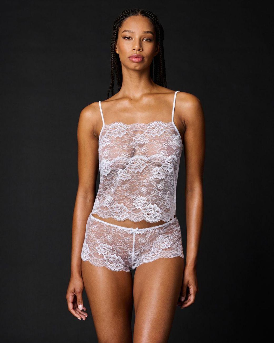 Journelle White Isabel Modern Lace Cami Blanc