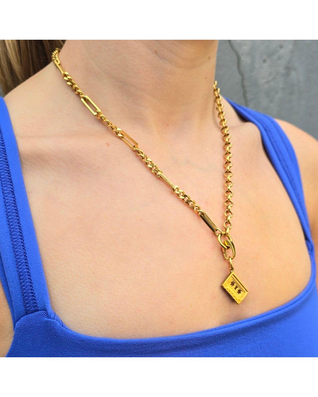 Hoops + Chains LDN Metallic Lauryn Chain