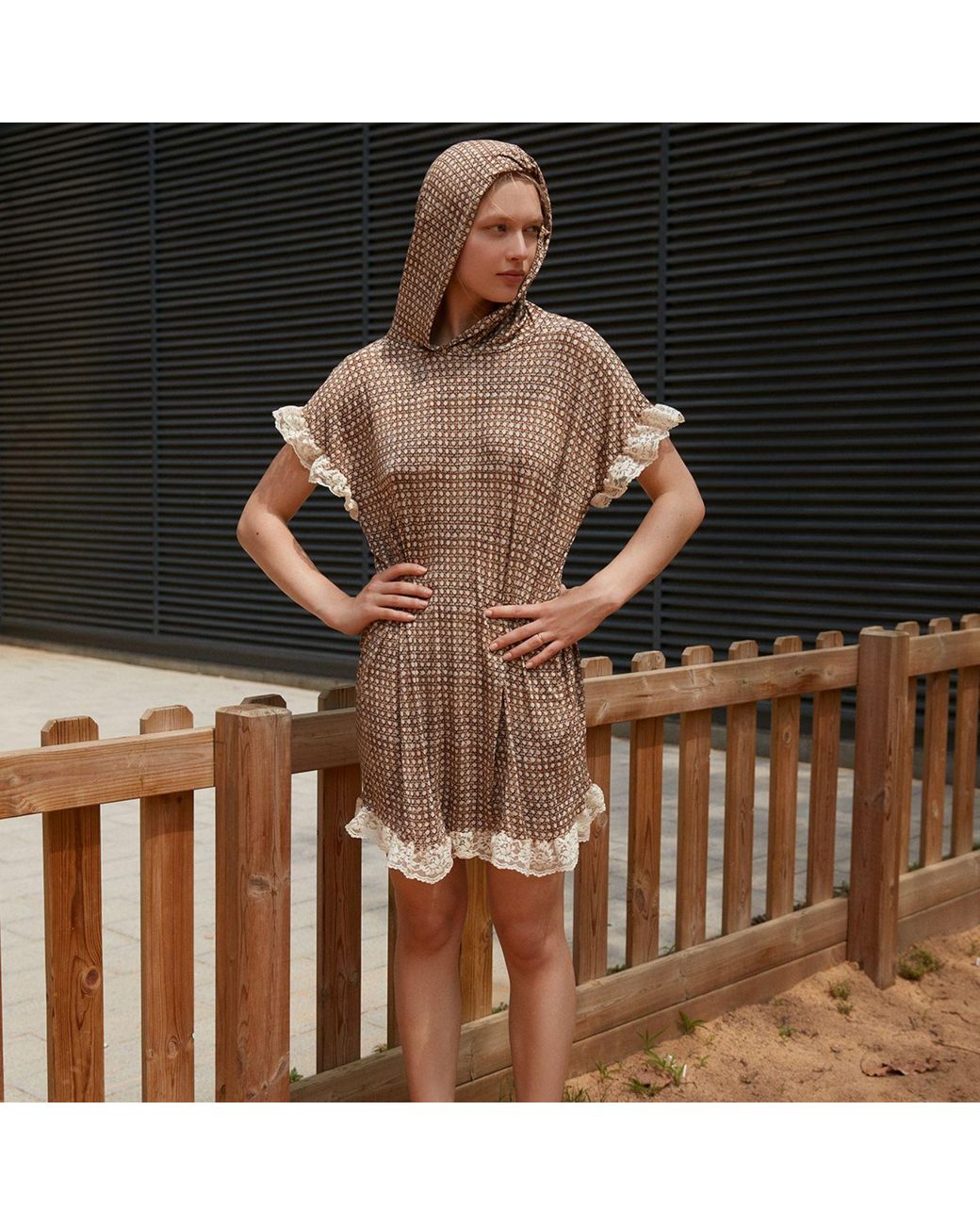 Miro Misljen Brown The Éclipse Dress