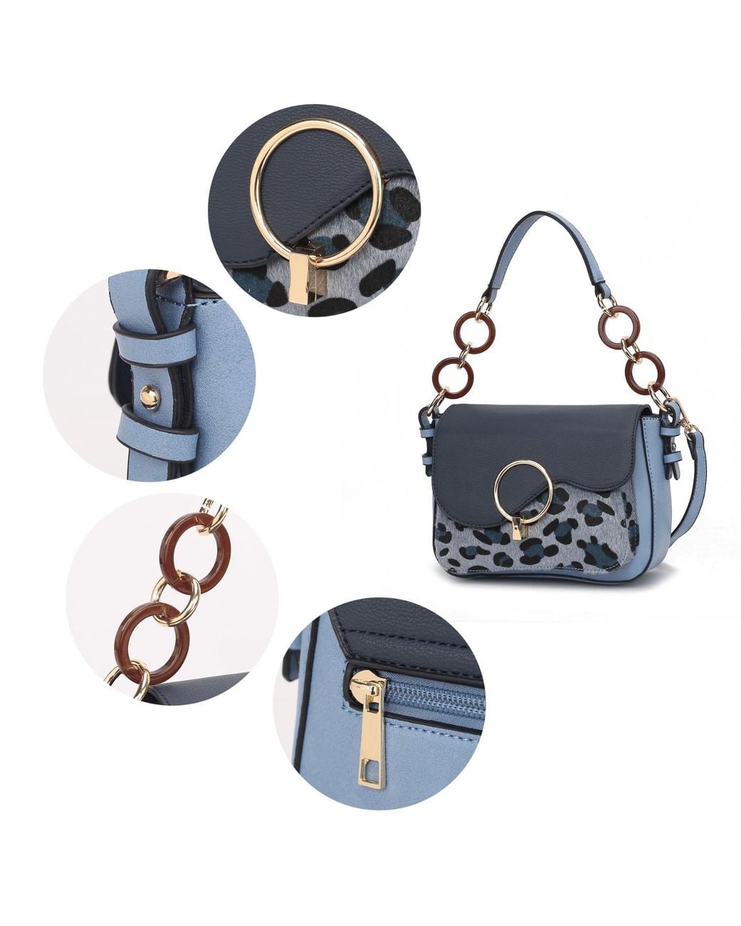Mkf Collection - J'omor Purple Serena Crossbody Bag
