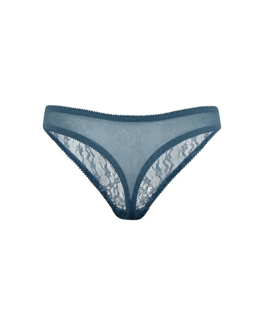Daily Underwear Blue String Panties Ocean Light