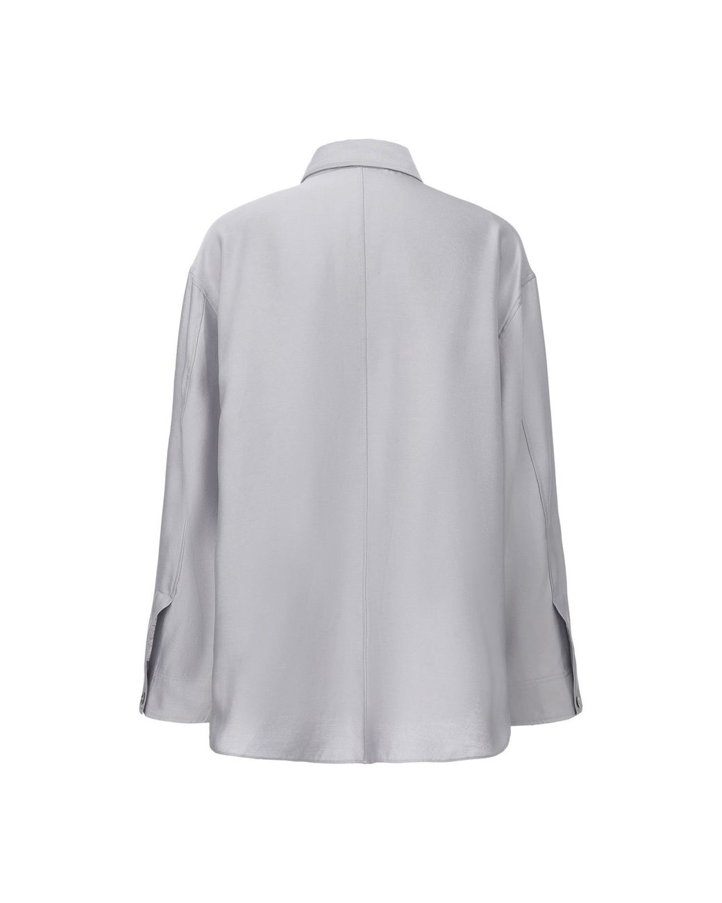 FRONT ROW SHOP Gray Stud-Embellished Shirt Pale
