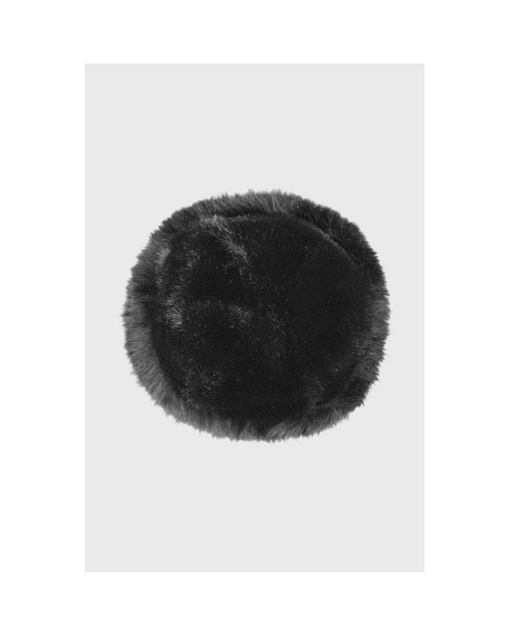 Saachi Black Luxe Faux Fur Hat
