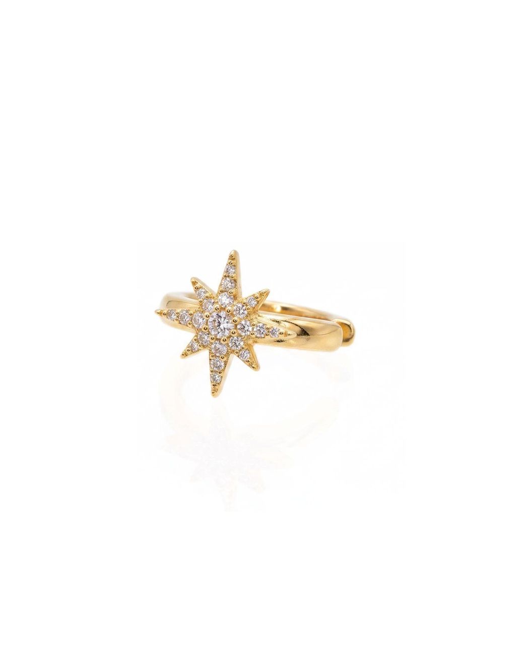 Jaredjamin Metallic Astra Star Pavé Ear Cuff