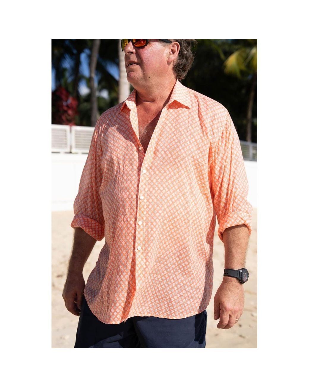 Jago's Tribe Pink Sun Trail Shirt for men