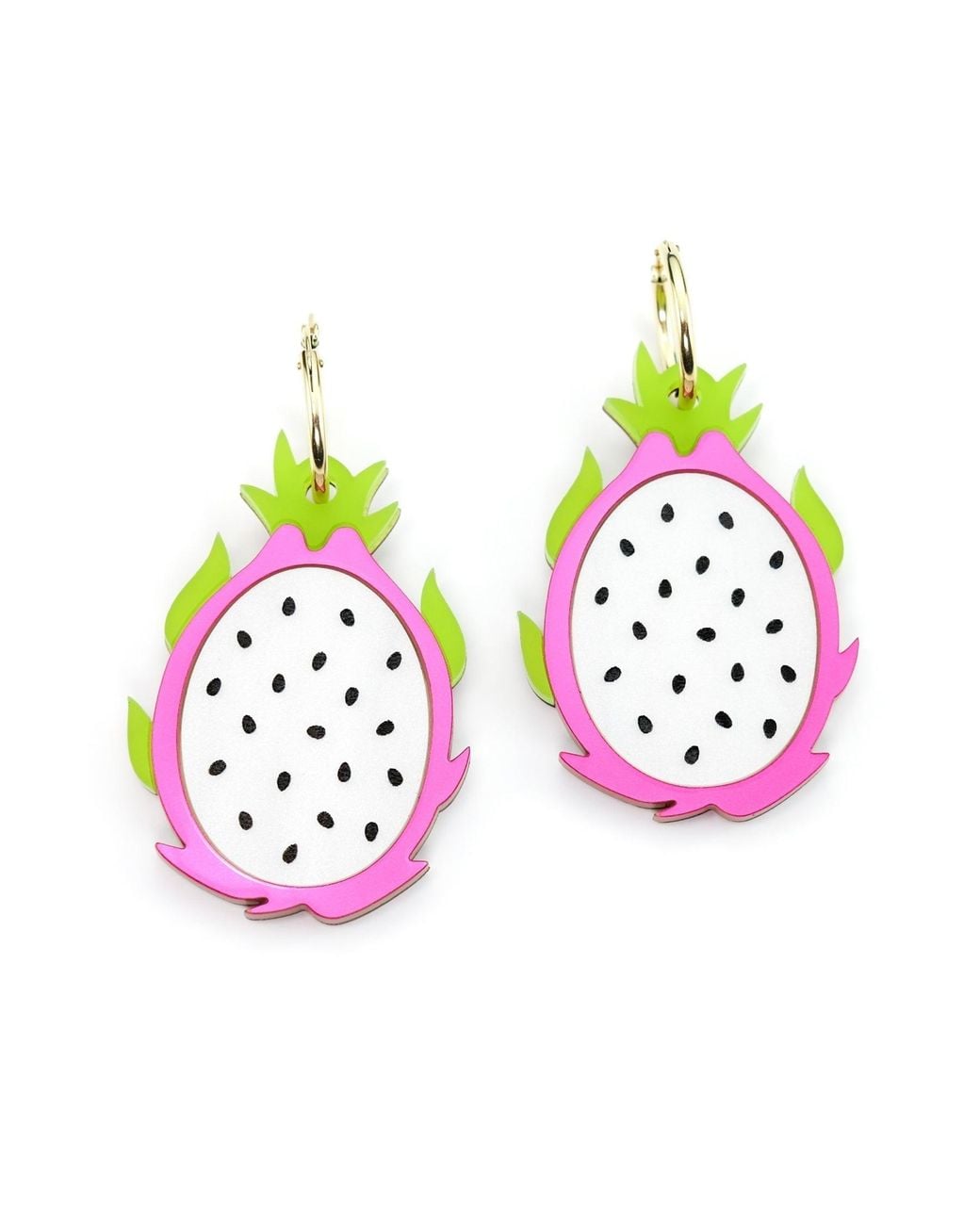 By Chavelli Pink Dragonfruit Earrings