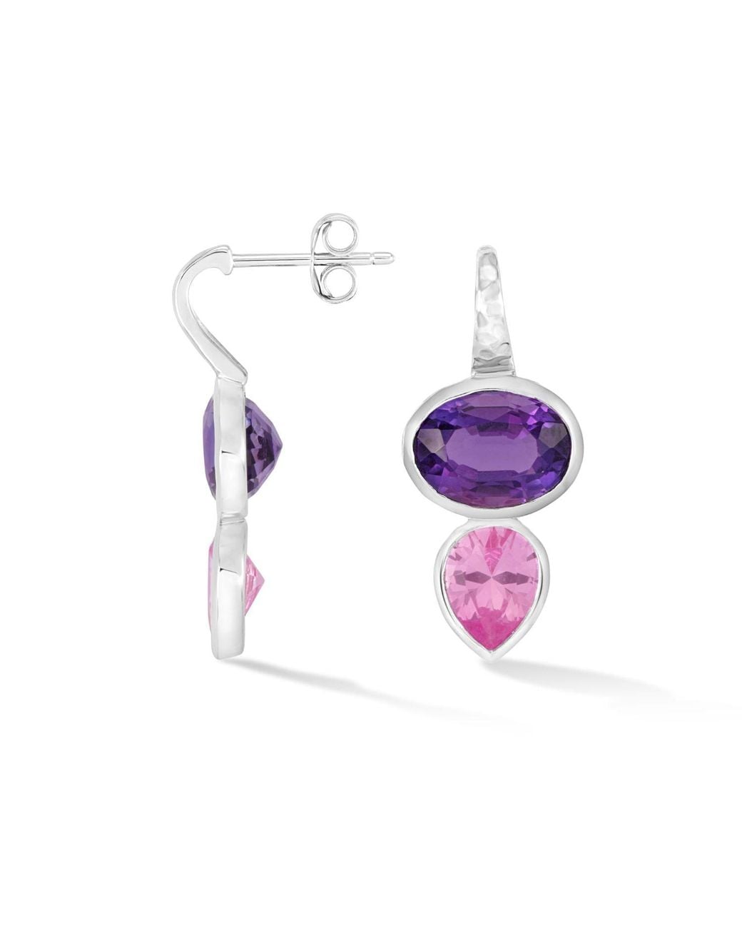Dower & Hall Purple Amethyst & Topaz Tutti Frutti Earrings