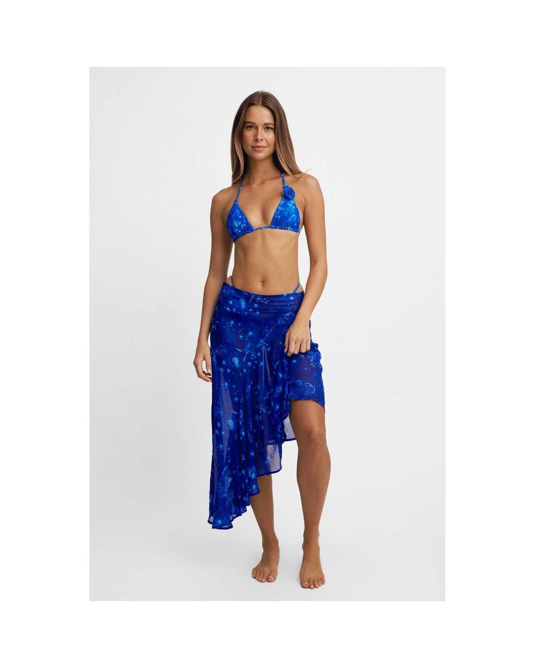 Blackbough Swim Blue Phoebe Asymmetrical Skirt Cyanotype