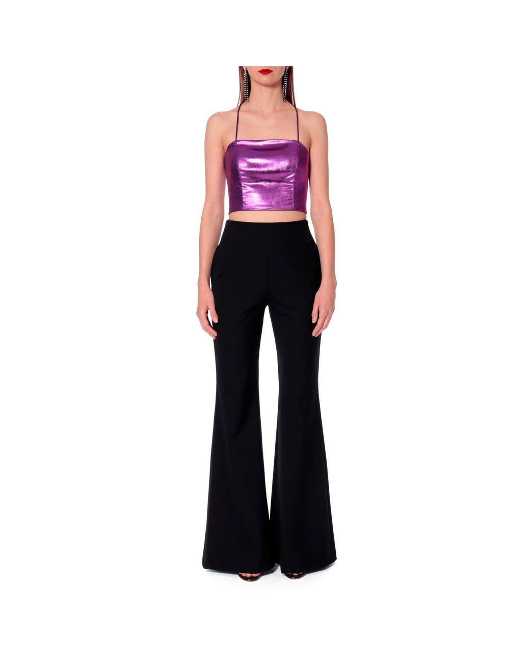 AGGI by HALEWSKI Purple Nelly Sparkling Grape Crop Top