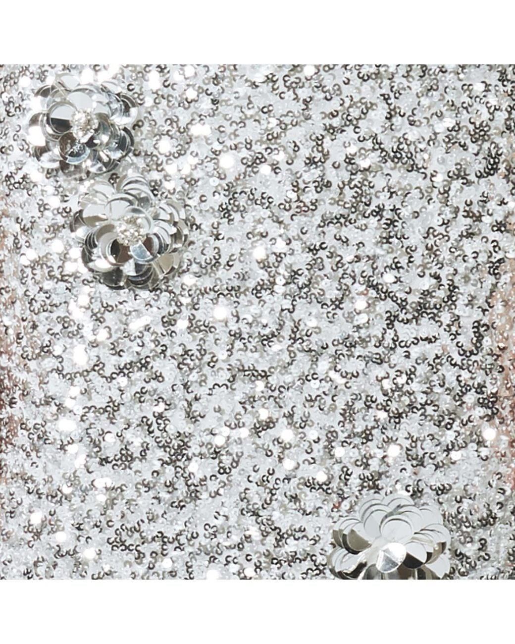 Sour Figs Gray Floral Embellished Sequin Skirt