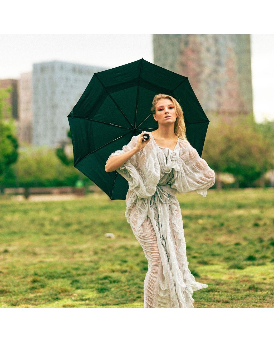 Miro Misljen White Zephyr Cloud Dress