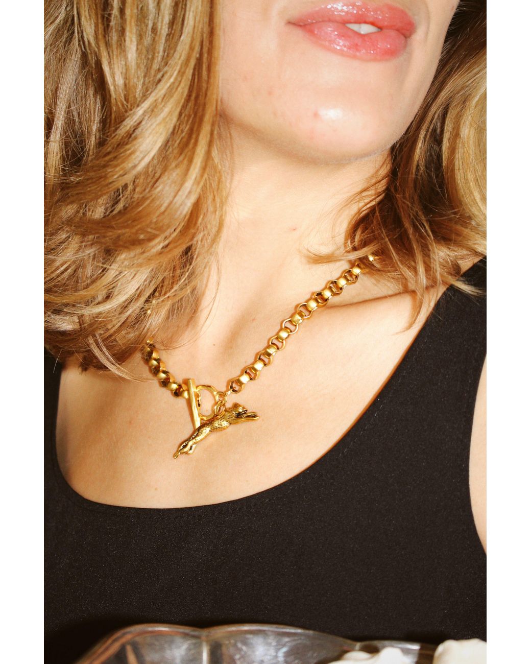 Sccollection Metallic Roxy Cheetah Necklace