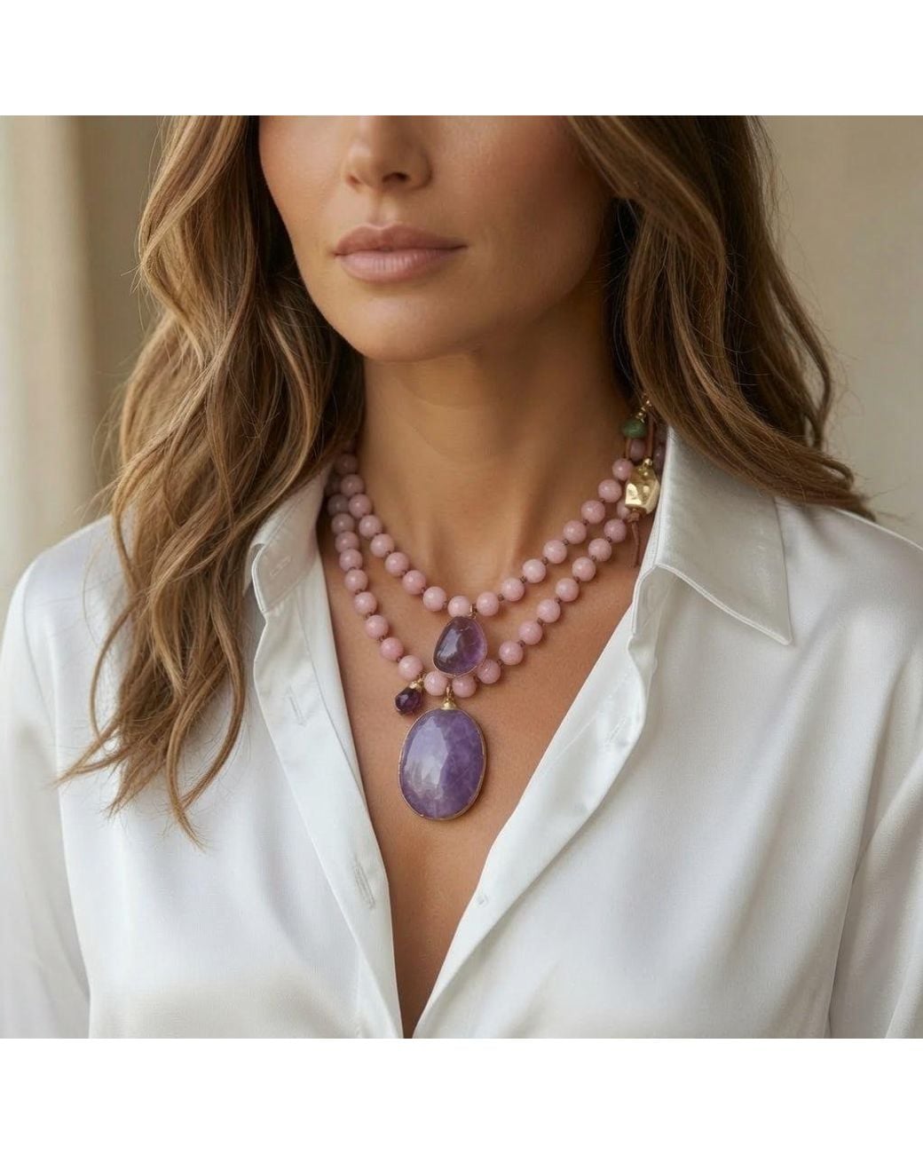 Persia Dona Jewelry Red Amethyst Dream Necklace