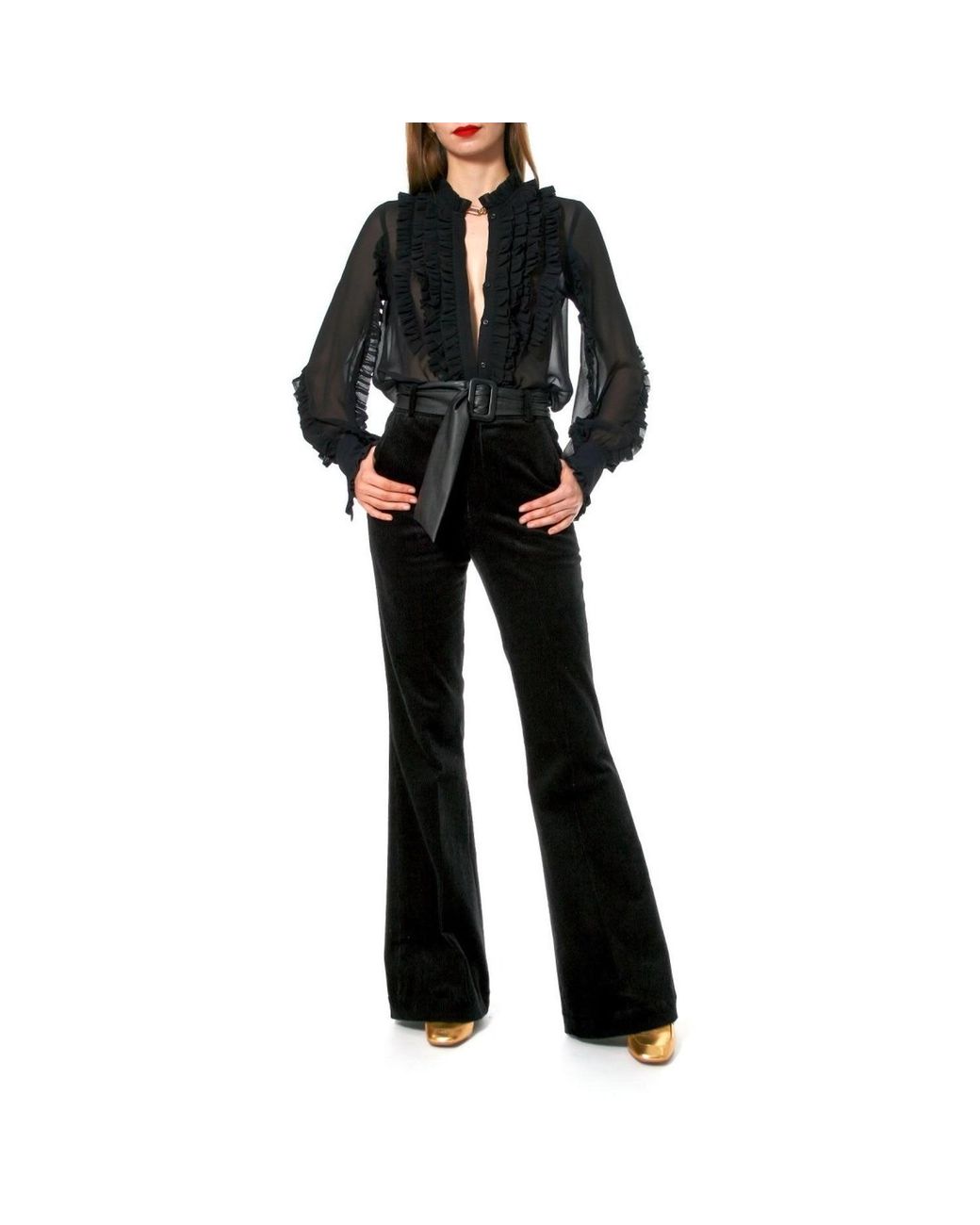 AGGI by HALEWSKI Black Jane Metropolis Trousers
