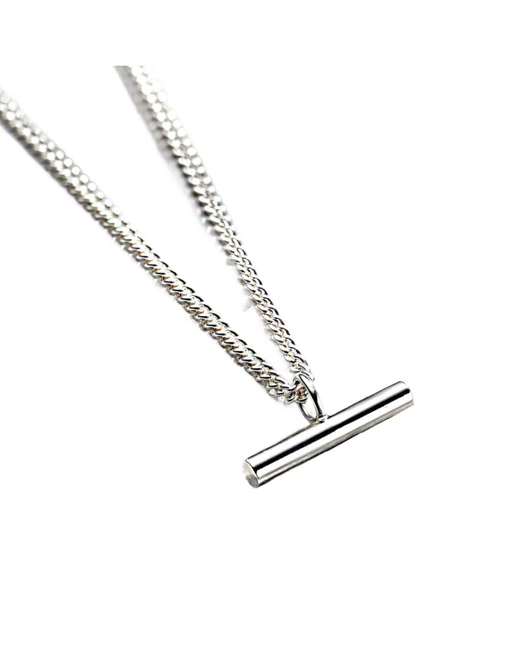 Posh Totty Designs Metallic Mini T-Bar Necklace for men