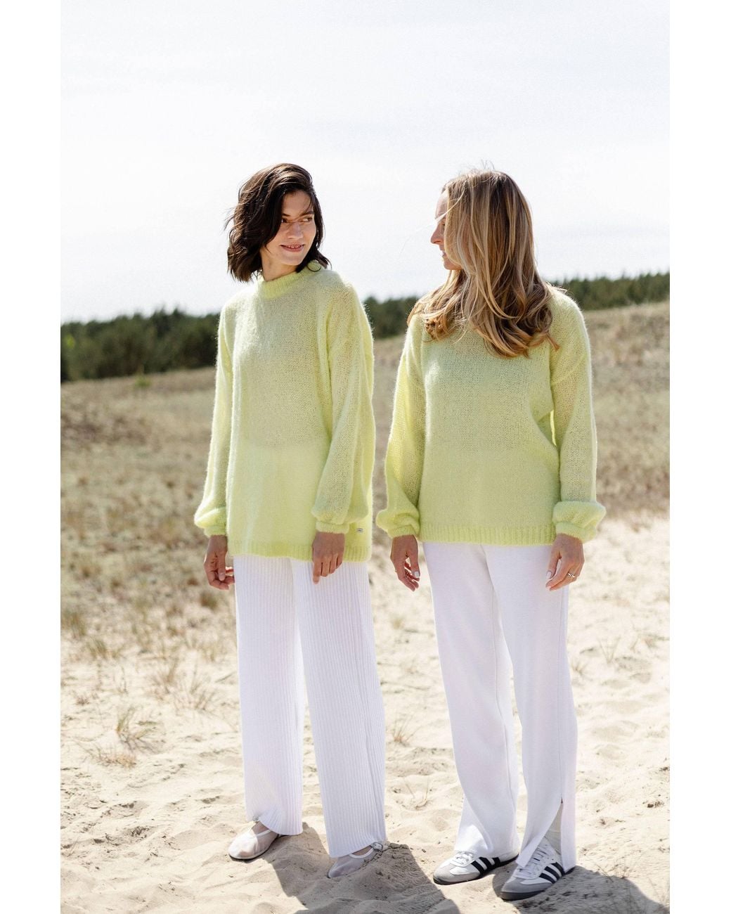SALANIDA Green Melody Mohair Jumper Limone