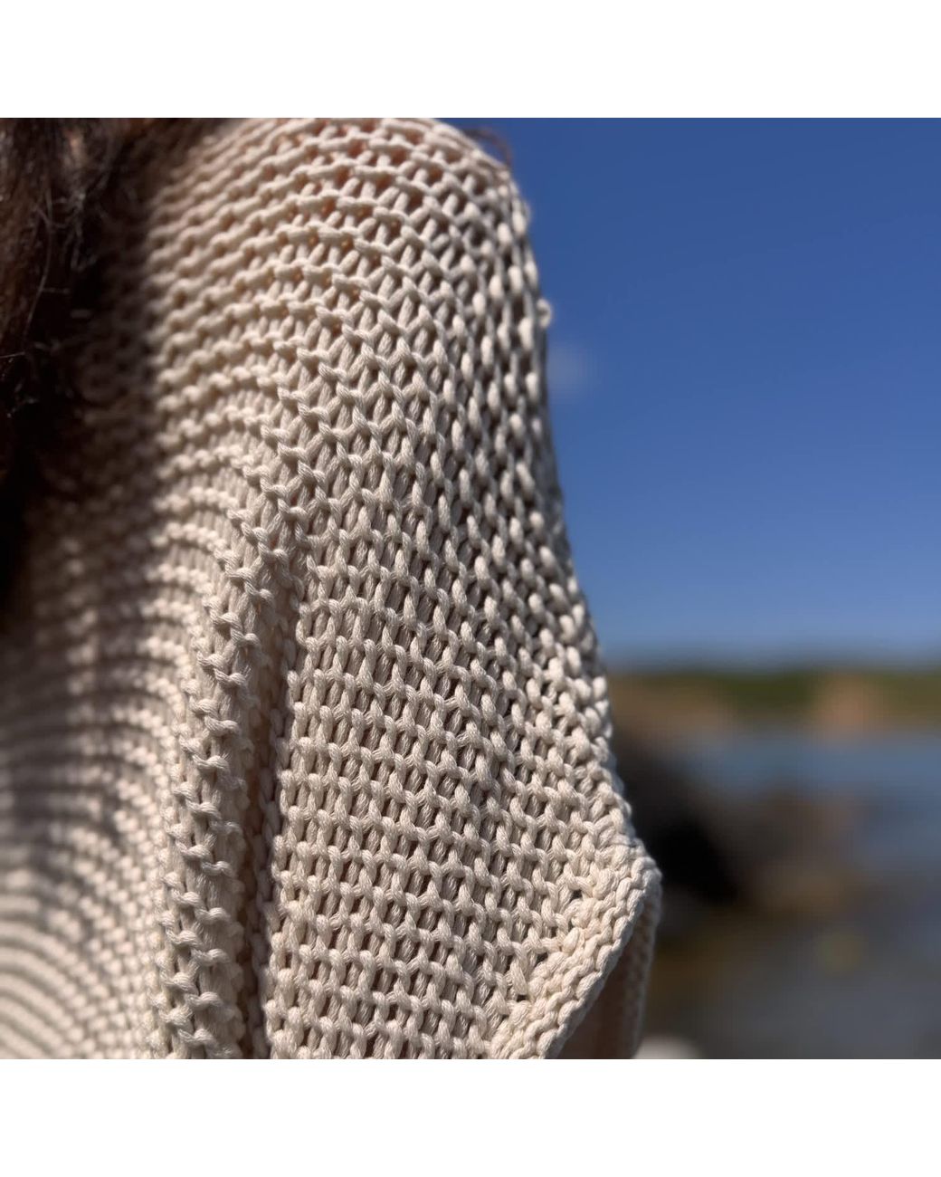 Peraluna Natural Neutrals Fiona Openwork Knit Tunic