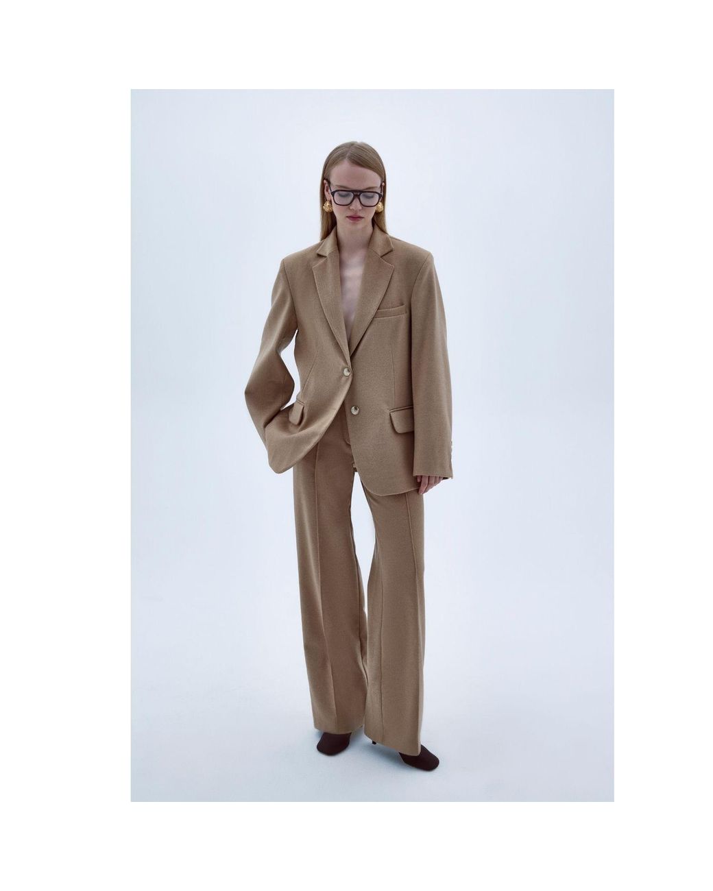 NAZLI CEREN Brown Millie Wool Trousers
