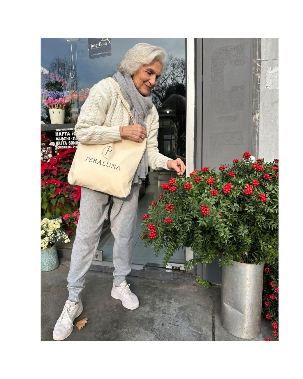 Peraluna Natural Dover Cable Knit Bomber Jacket