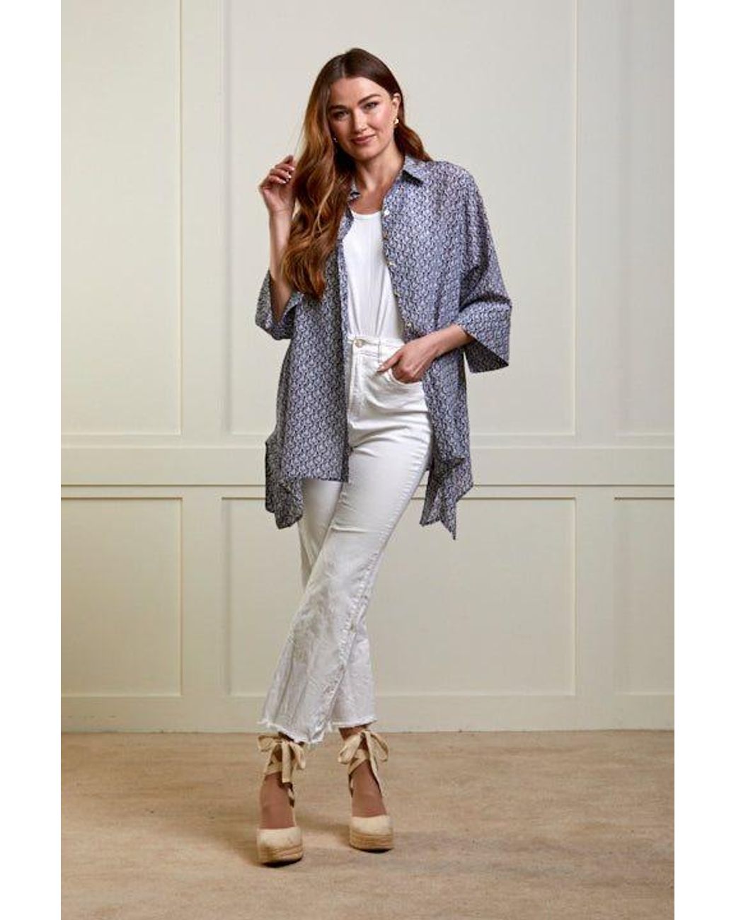 Guinea London Gray Pure Silk Summer Top