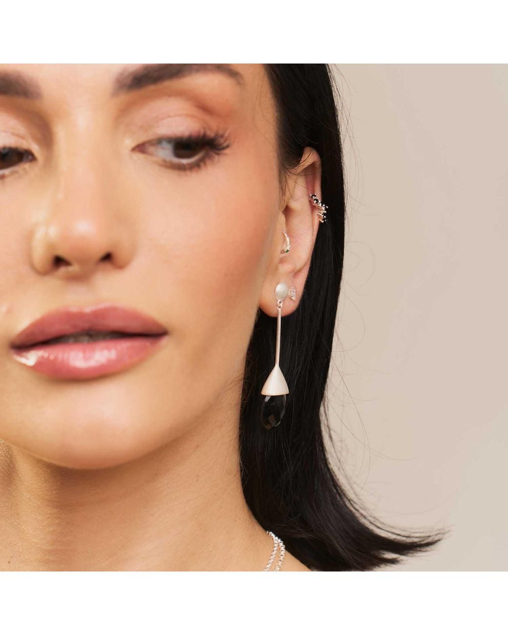 Moon London White Tranquillity Spinel Drop Earrings