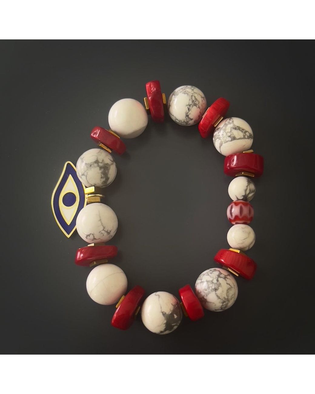 Ebru Jewelry Red Spiritual Beads Evil Eye Bracelet