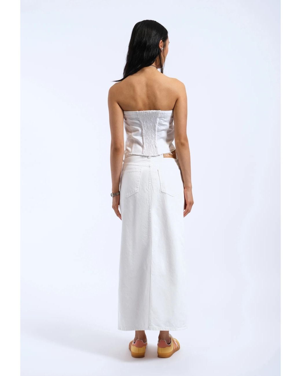 Dr. Denim White Carli Tube Top