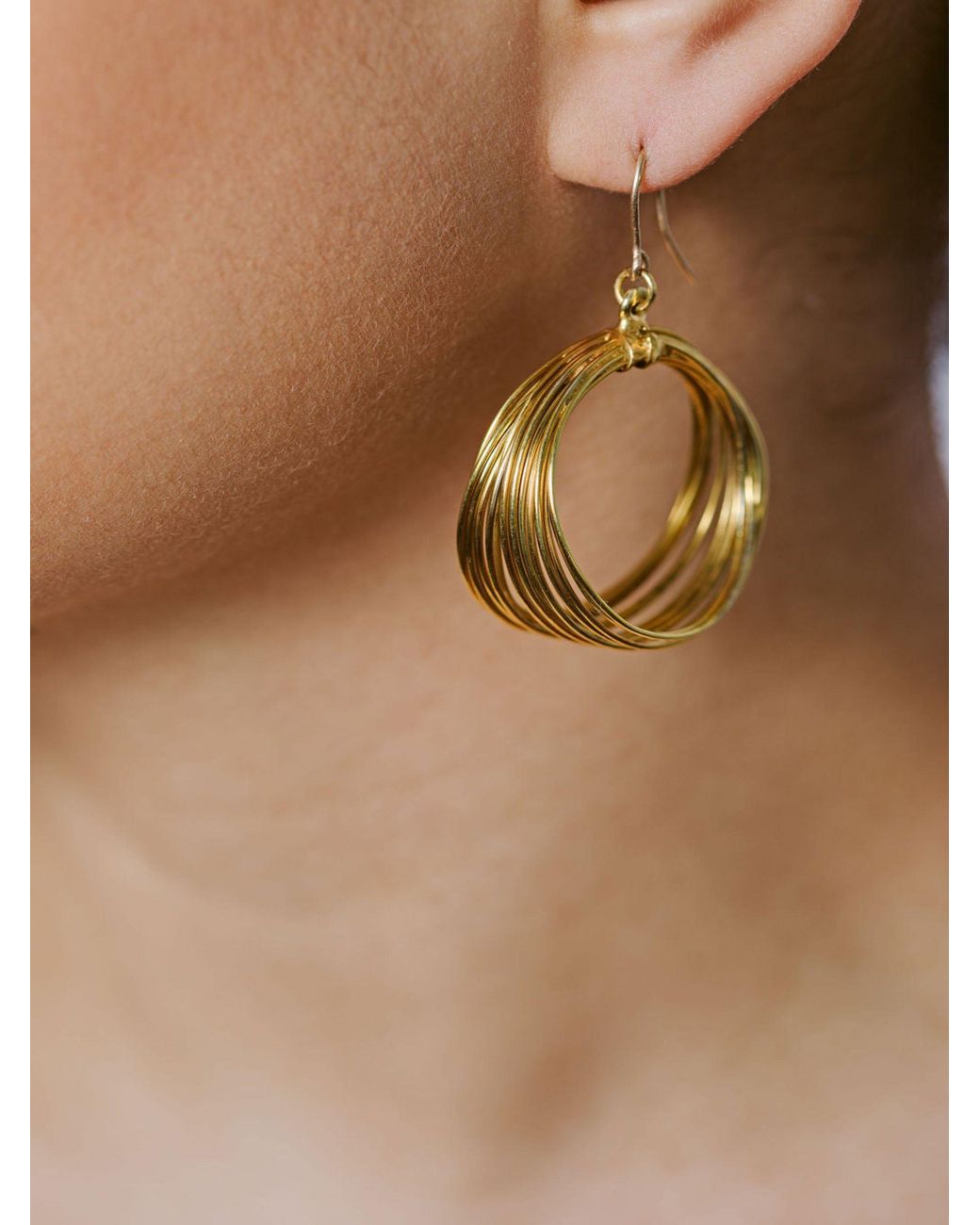 Florentis Jewellery Metallic Not Just Another Hoop Earrings