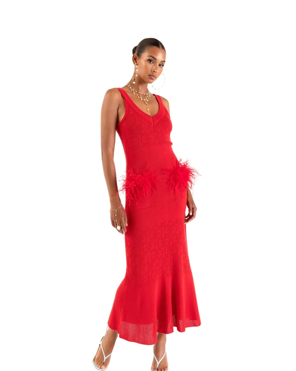 Andreeva Red Knit Dress