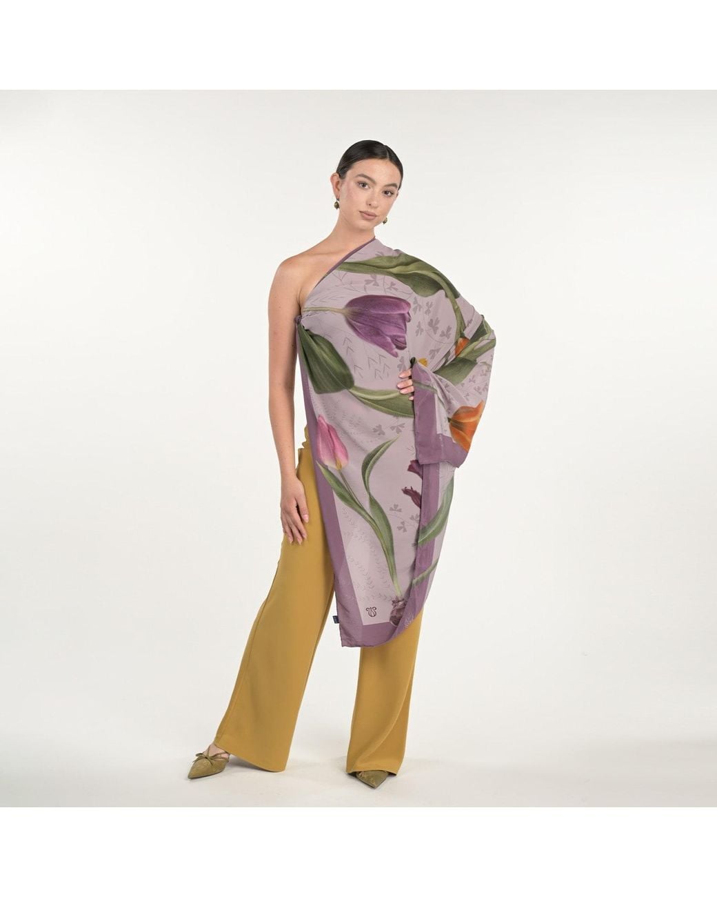 Silk&Soul Purple Tulip Scarf