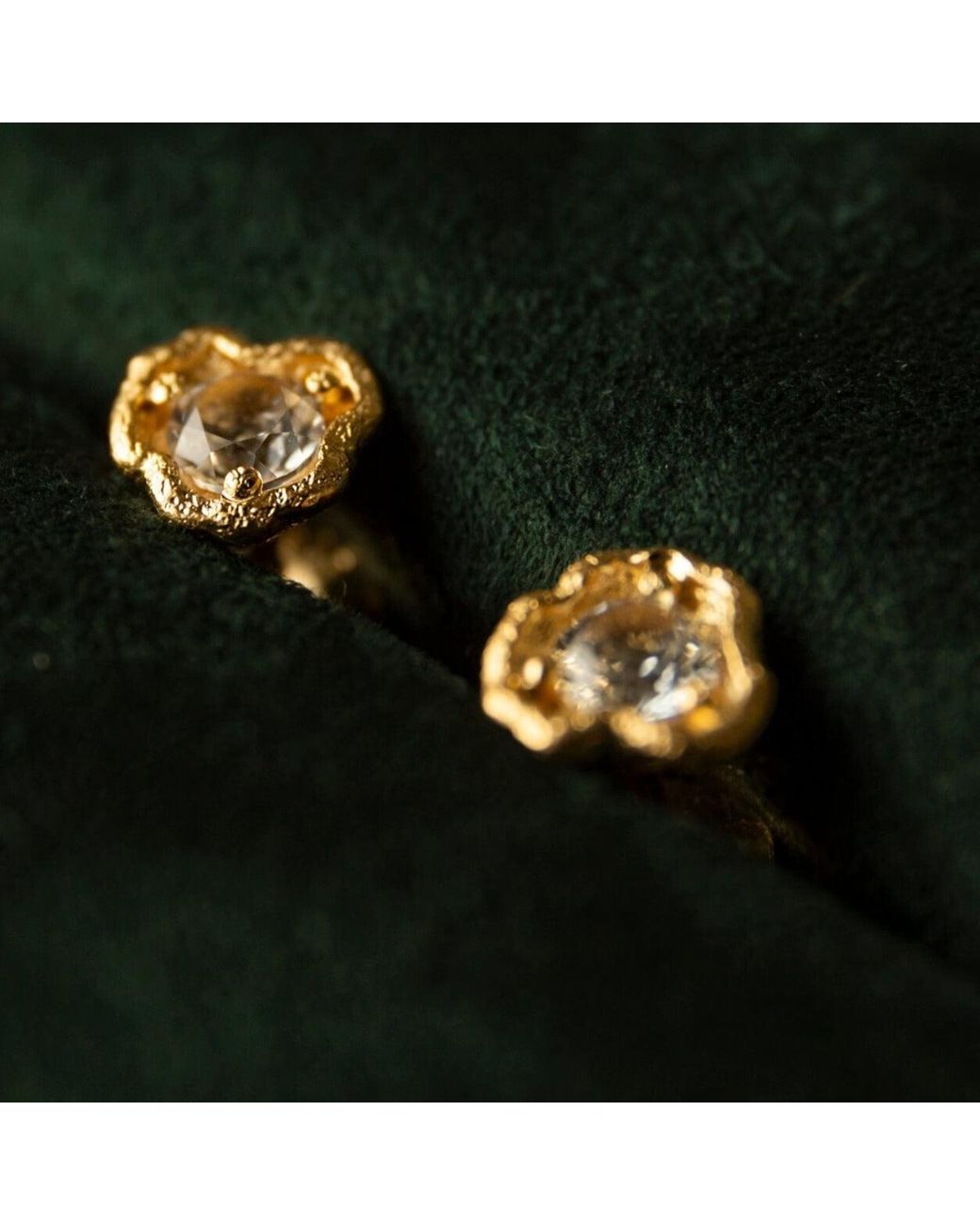 Claire Hill Designs Metallic Topaz Lichen Stud Earrings