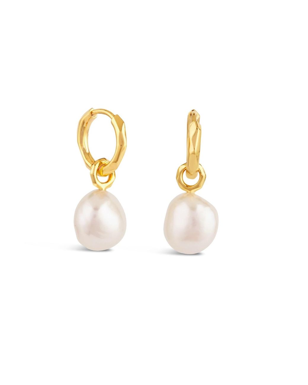 Dinny Hall Metallic Thalassa Vermeil Pearl Hoops