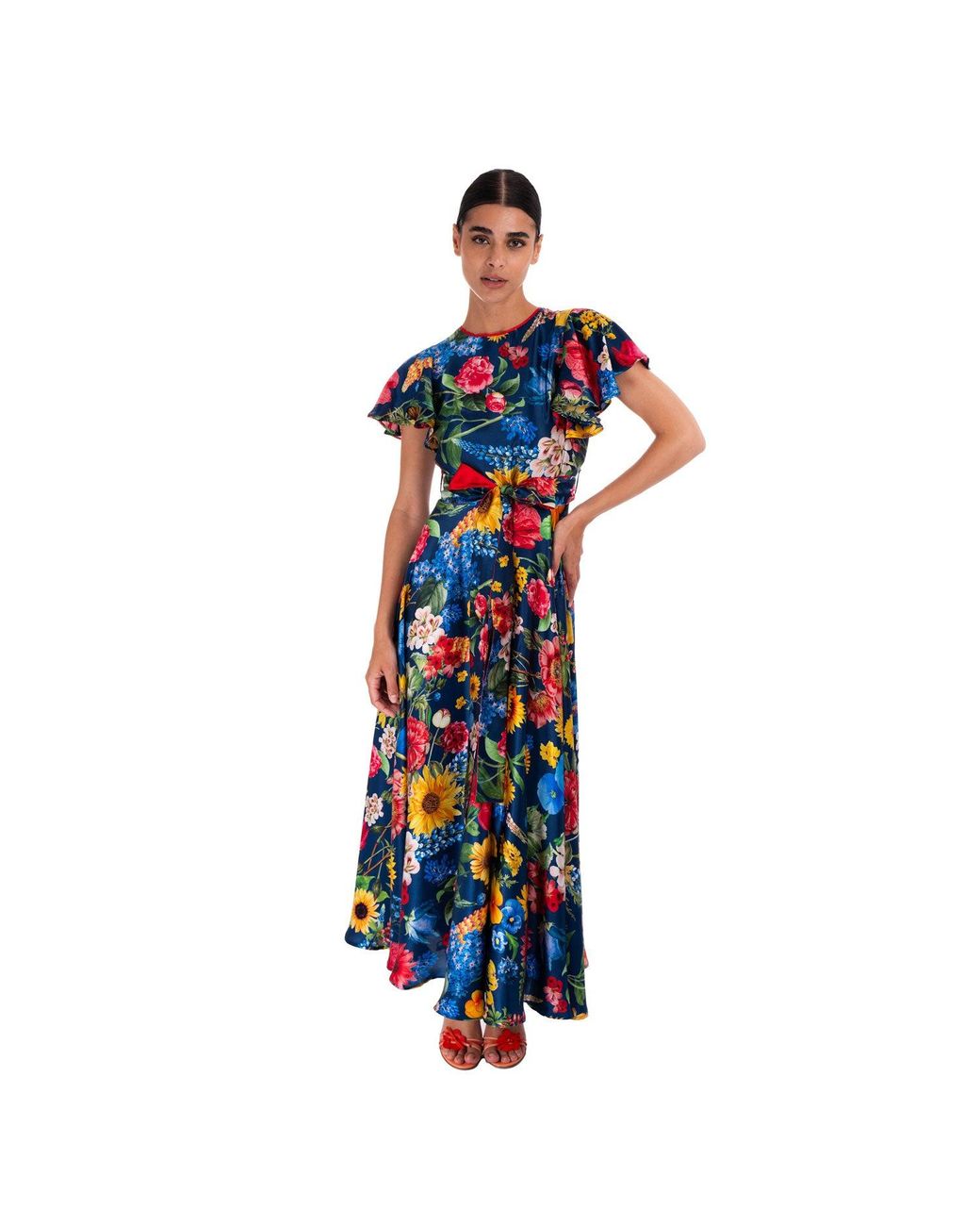 Sofia Tsereteli Blue Blossom Garden Gown With Bow