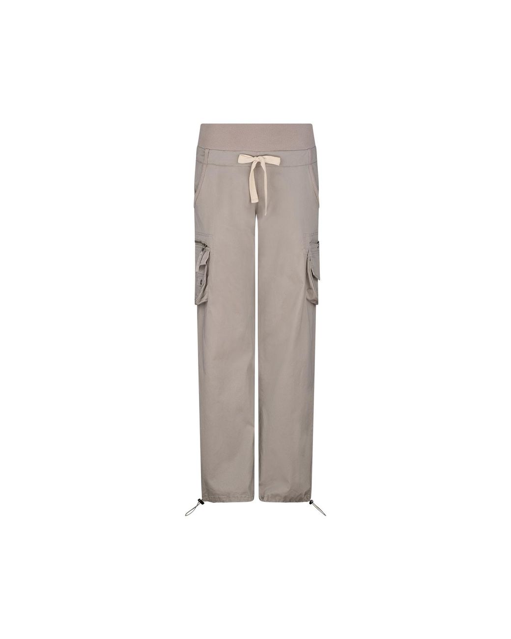 Love and Nostalgia Brown Neutrals Little Rippa Rib Waist Cargo Pant