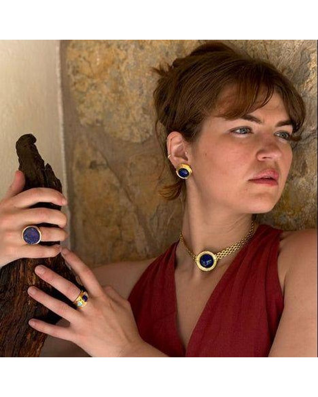 GEM BAZAAR Blue Luxe Lazuli Earrings