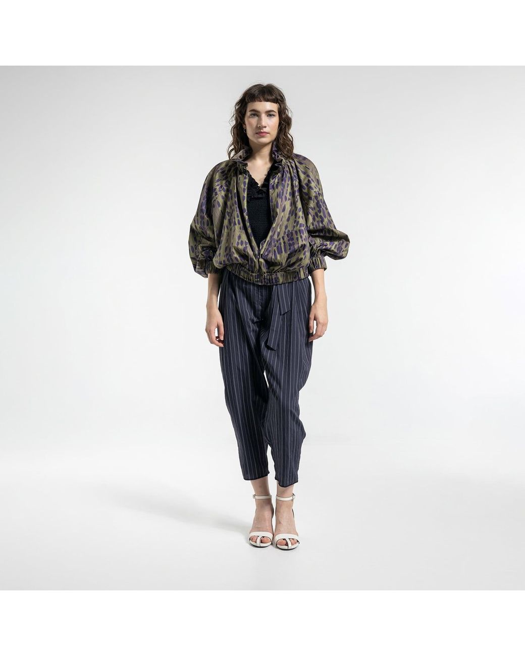 ARTISTA Gray Breath Printed Zipped Jacket