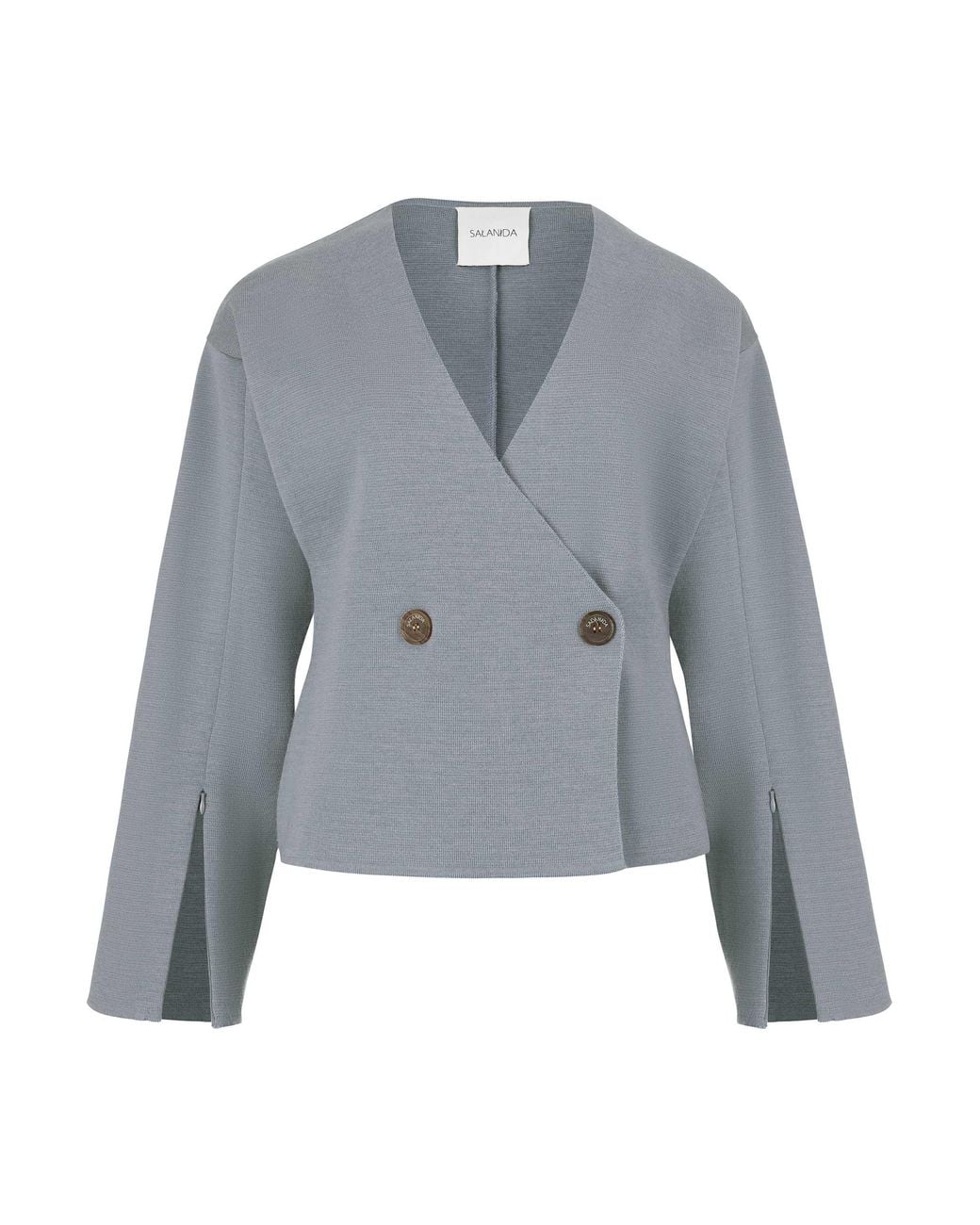 SALANIDA Gray Galante Knitted 100% Merino Blazer Light