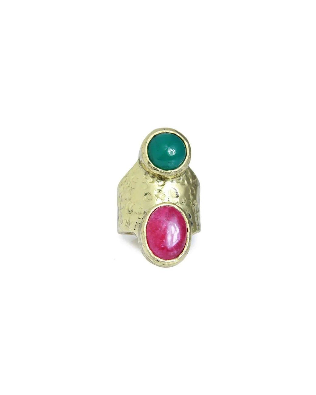 Saachi Green Agate Ring
