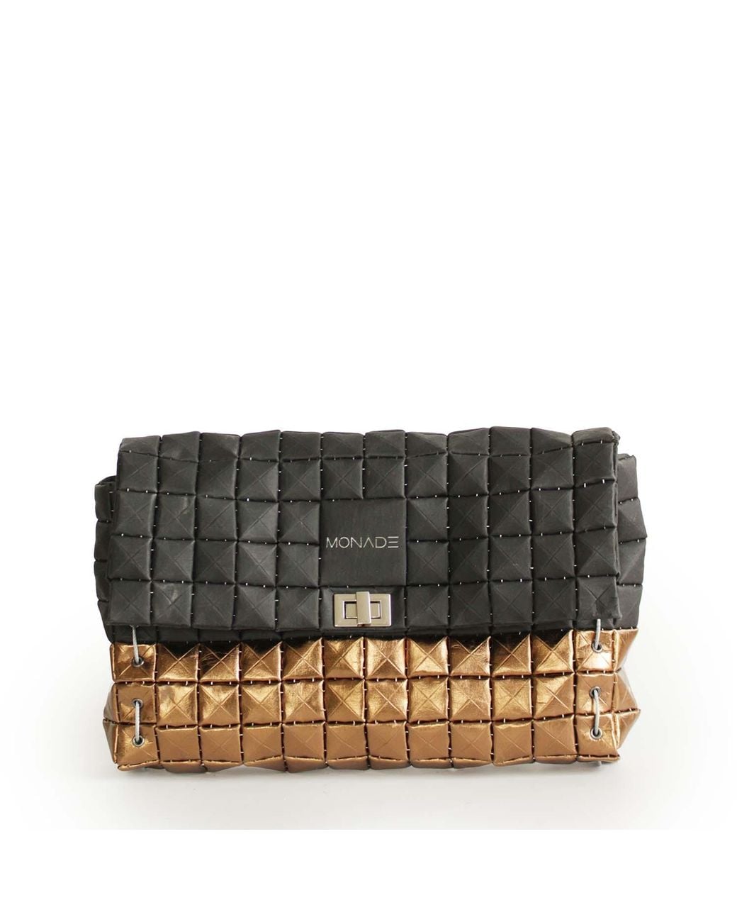 Monade Black Clutch Bag Duo & Bronze